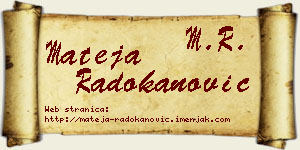 Mateja Radokanović vizit kartica
